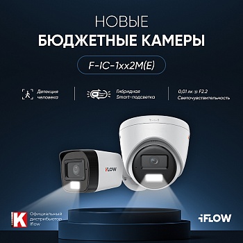 Новинка в iFLOW: бюджетные камеры с гибридной подсветкой и детекцией человека.<