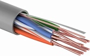 01-0052 Кабель витая пара U/UTP, CAT 5e, PVC, 4PR, 24AWG, INDOOR, SOLID, серый, 305м, PROconnect