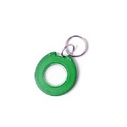 Брелок Mifare IL-08MGT, 1K,  с кольцом, зелёный с прозрачной серединой